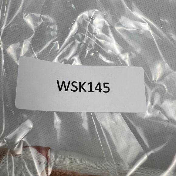 Vivienne Tam Watercolor Abstract Silk Blend Maxi Skirt Terra Cotta Cream Size 8 - Picture 12 of 13